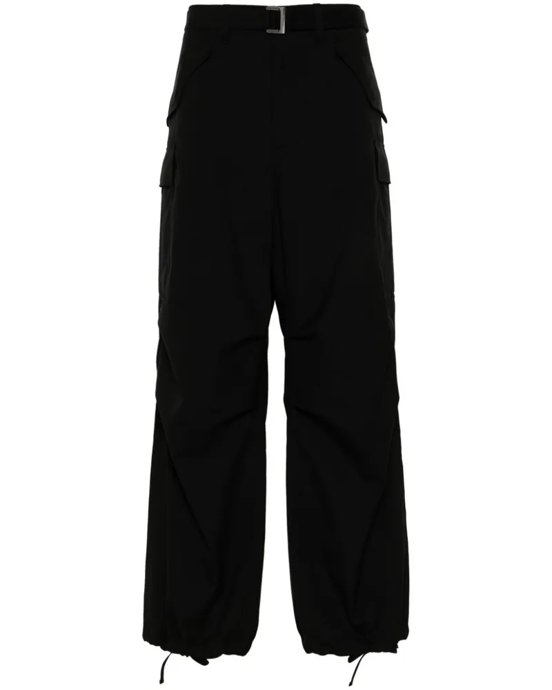 Sacai Suiting Cargohose Schwarz