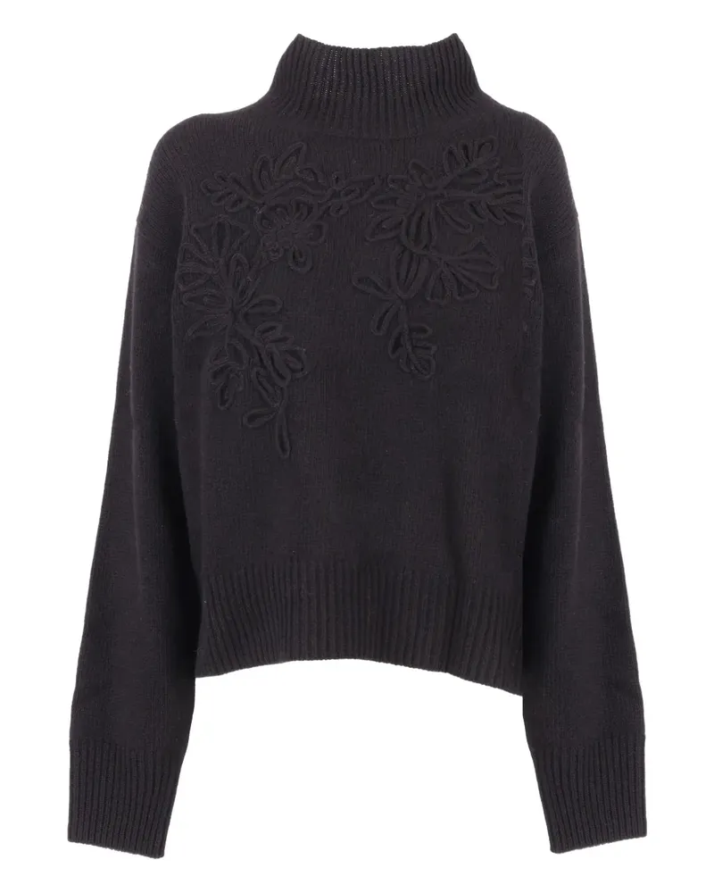 Ermanno Scervino embroidered high-neck sweater - Braun Braun