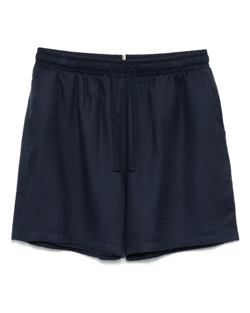 HUGO BOSS Shorts mit Logo-Stickerei - Blau Blau