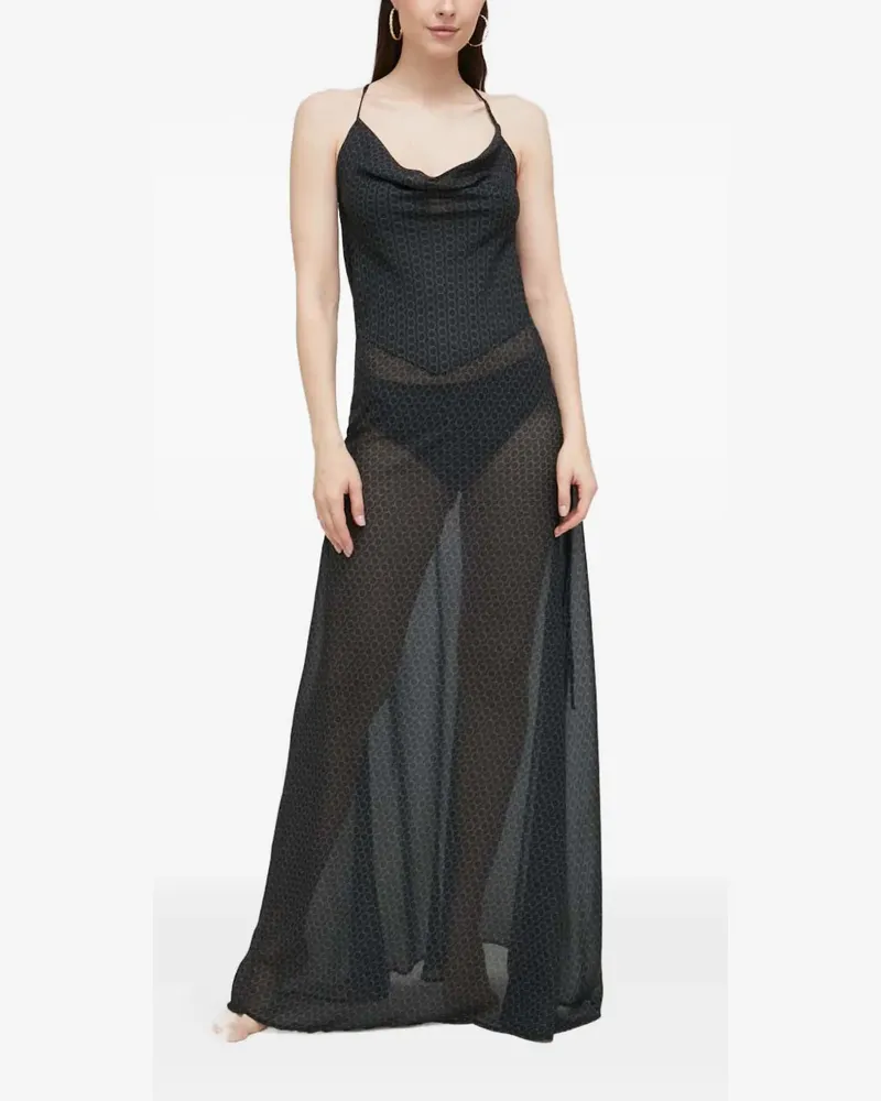 Trussardi open-back maxi dress - Schwarz Schwarz
