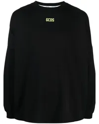 GCDS Langarmshirt mit Logo-Print Schwarz