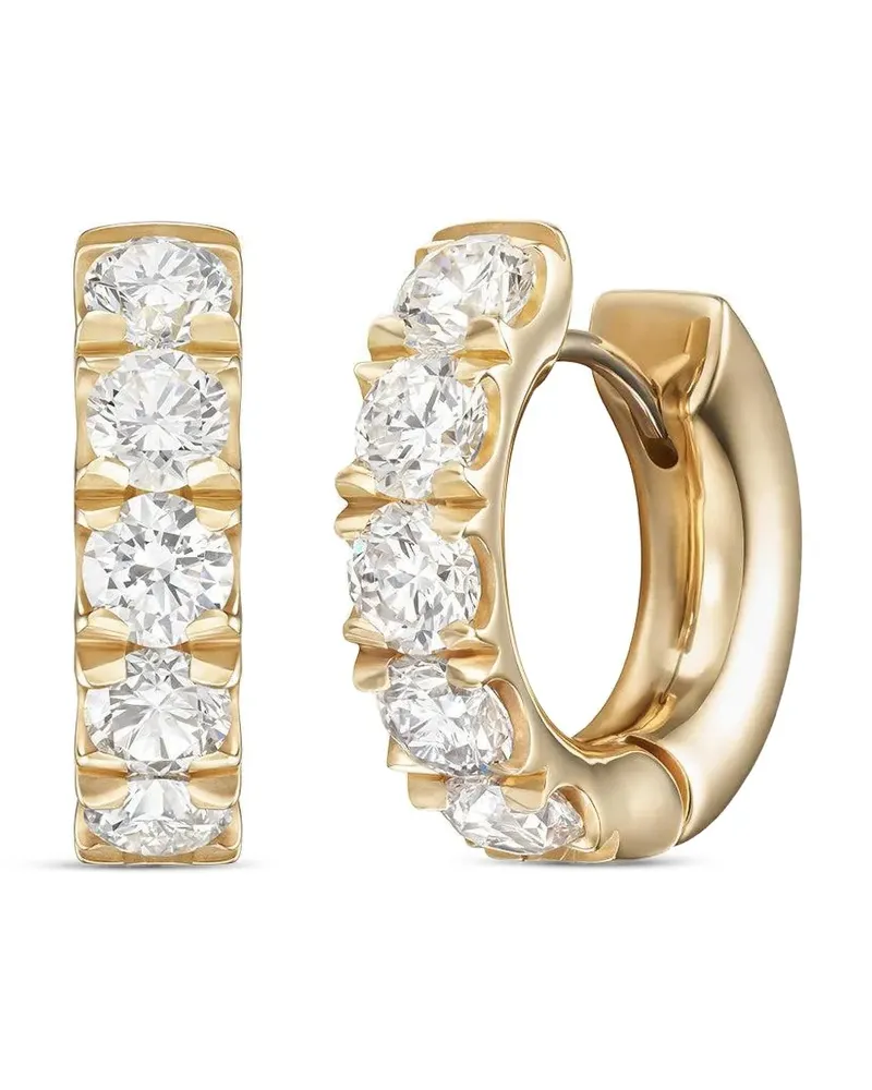 Melissa Kaye Super Clara Creolen mit Diamanten - Gold Gold