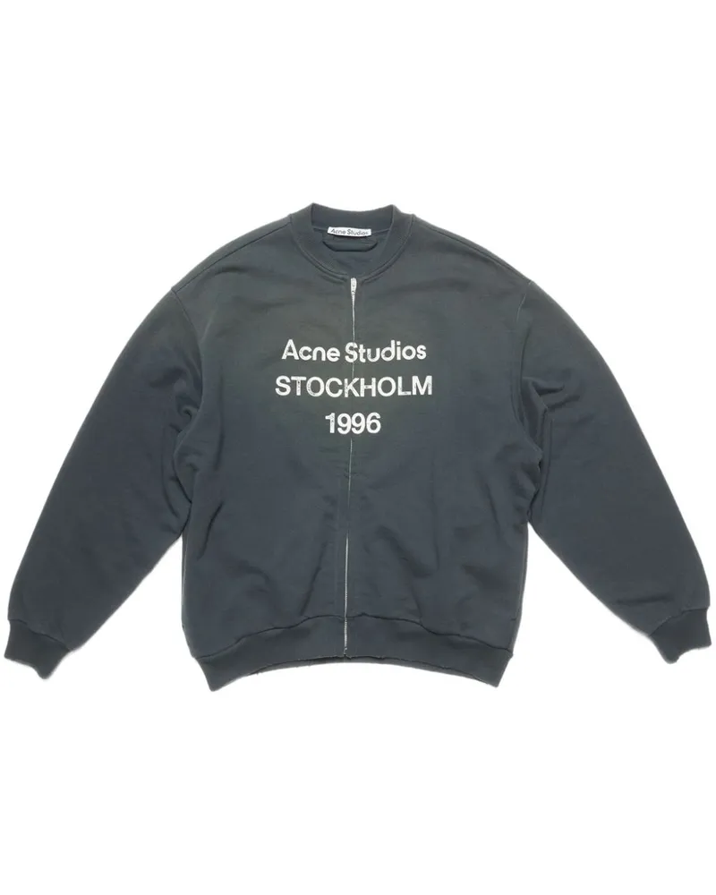 Acne Studios Sweatshirt mit Reißverschluss - Grau Grau