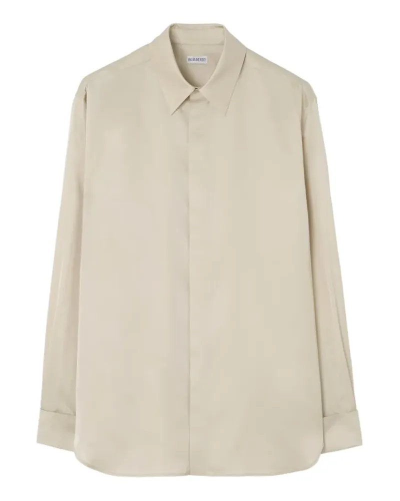 Burberry Seidenhemd mit lockerem Schnitt - Nude Nude