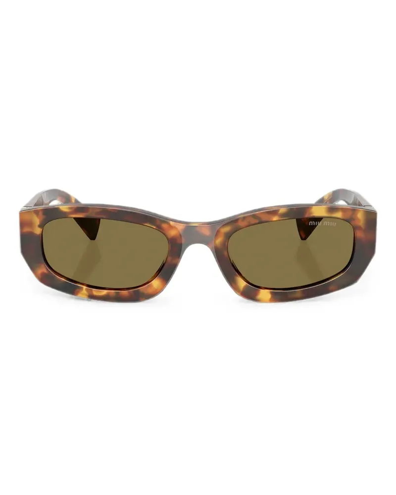 Miu Miu Sonnenbrille mit eckigem Gestell - Braun Braun