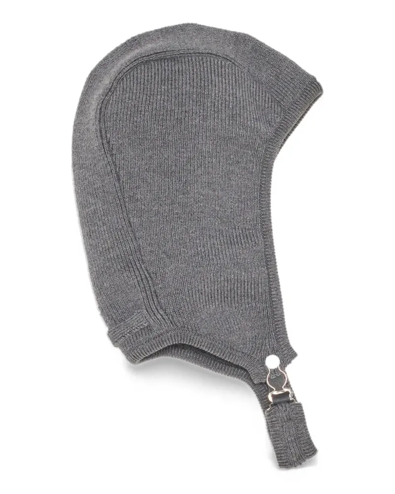 Jean Paul Gaultier Gerippte Beanie mit Strumpfhalter - Grau Grau