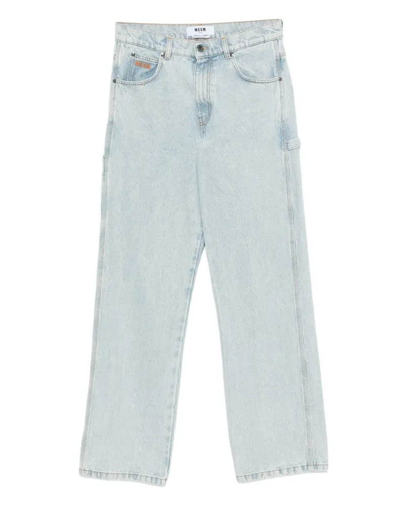MSGM Gerade Jeans - Blau Blau