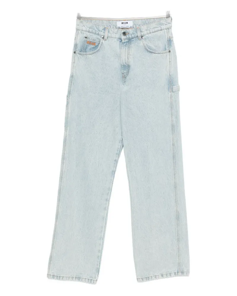 MSGM cotton straight jeans - Blau Blau