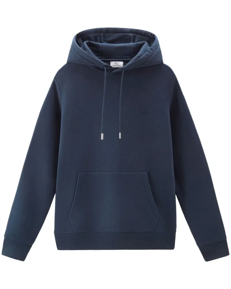 Woolrich Hoodie mit Logo-Stickerei - Blau Blau