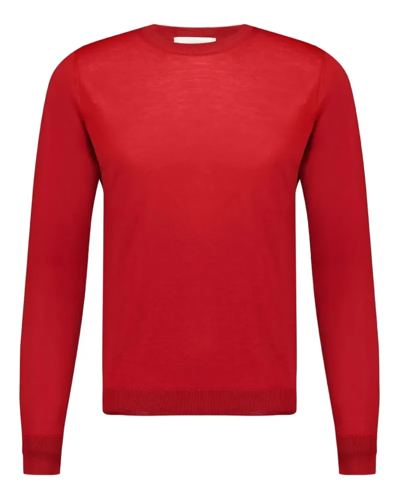 Piacenza Cashmere Pullover mit rundem Ausschnitt - Rot Rot