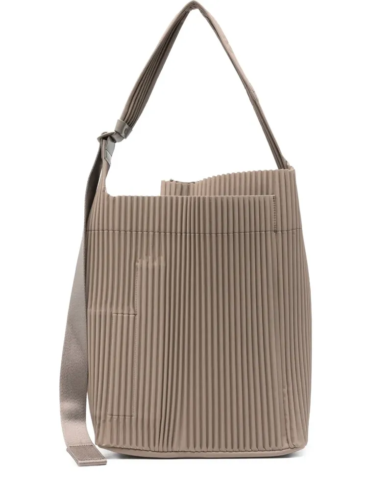 Issey Miyake Utility Tote Bag mit Falten - Nude Nude