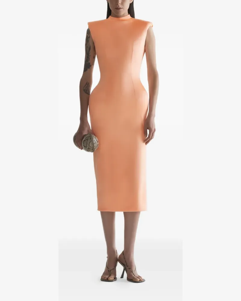 Thierry Mugler Hourglass dress - Orange Orange