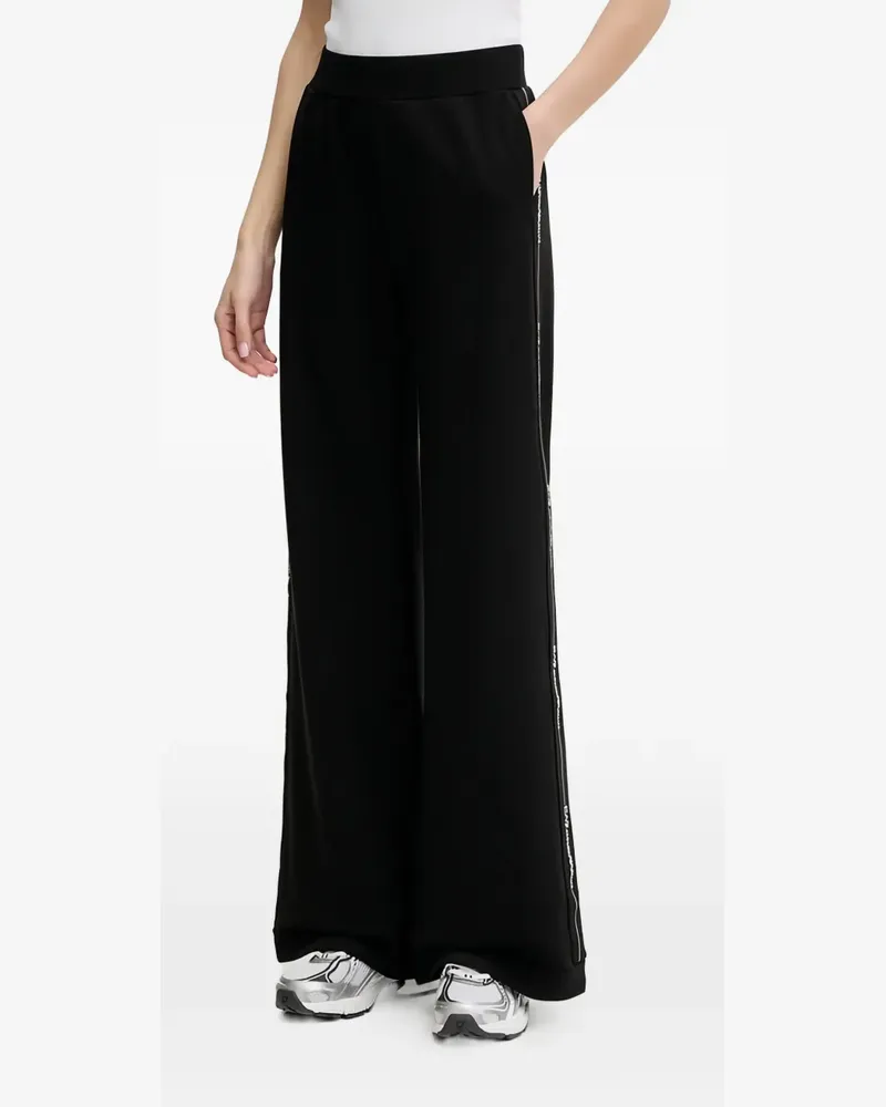 EA7 logo-stripe track pants - Schwarz Schwarz