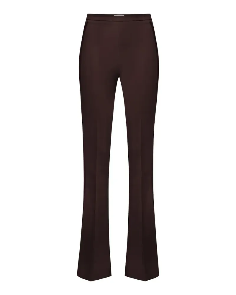 Elisabetta Franchi satin band bootcut trousers - Braun Braun