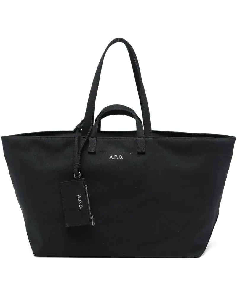 A.P.C. Le Drummer Toile Tote Bag - Schwarz Schwarz