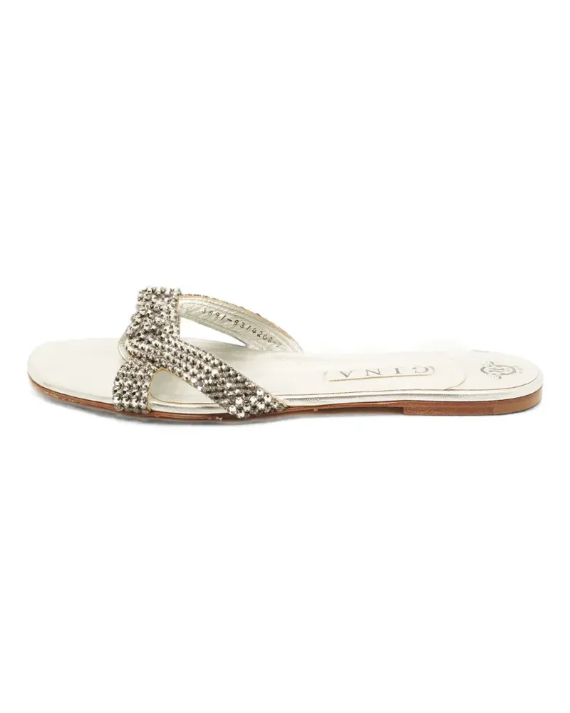 Gina Sandalen mit Kristallen - Silber Silber