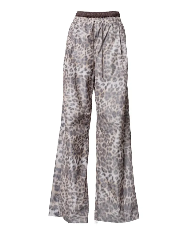 Muller of Yoshiokubo Hose mit Leopardenprint und doppeltem Bund - Nude Nude