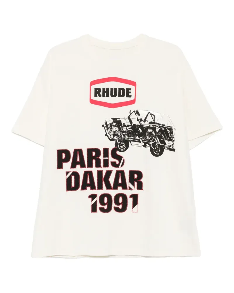 RHUDE T-Shirt mit grafischem Print - Weiß Weiß