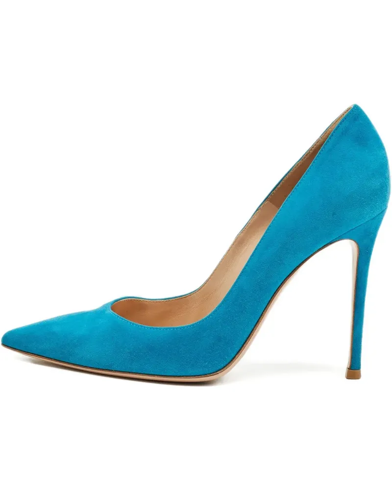 Gianvito Rossi Portofino Pumps aus Wildleder - Blau Blau