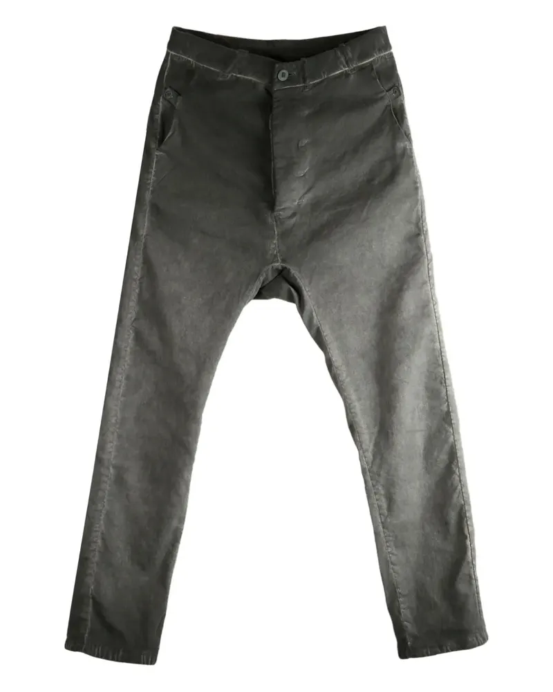 Boris Bidjan Saberi faded drop-crotch trousers - Grau Grau