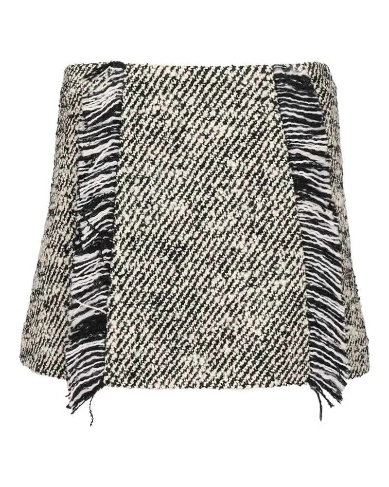 Durazzi Milano Carpet fringe-trim skirt - Schwarz Schwarz