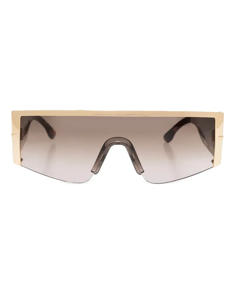 Victoria Beckham shield-frame sunglasses - Gold Gold