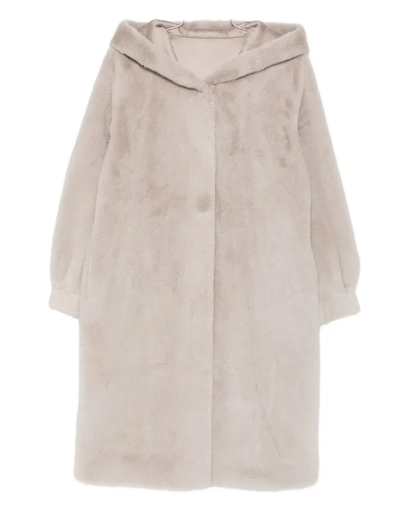 MARELLA Calotta hooded faux-fur coat - Nude Nude