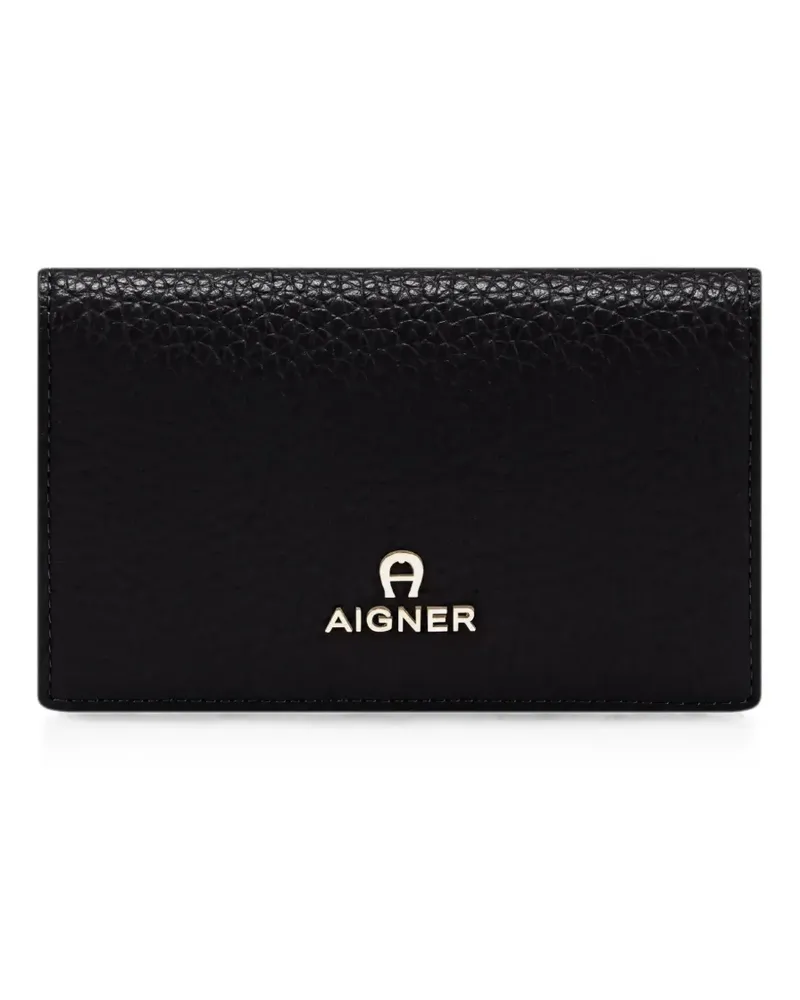 Aigner Ivy logo-plaque wallet - Schwarz Schwarz