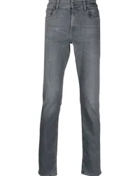 7 for all mankind Halbhohe Slim-Fit-Jeans Grau