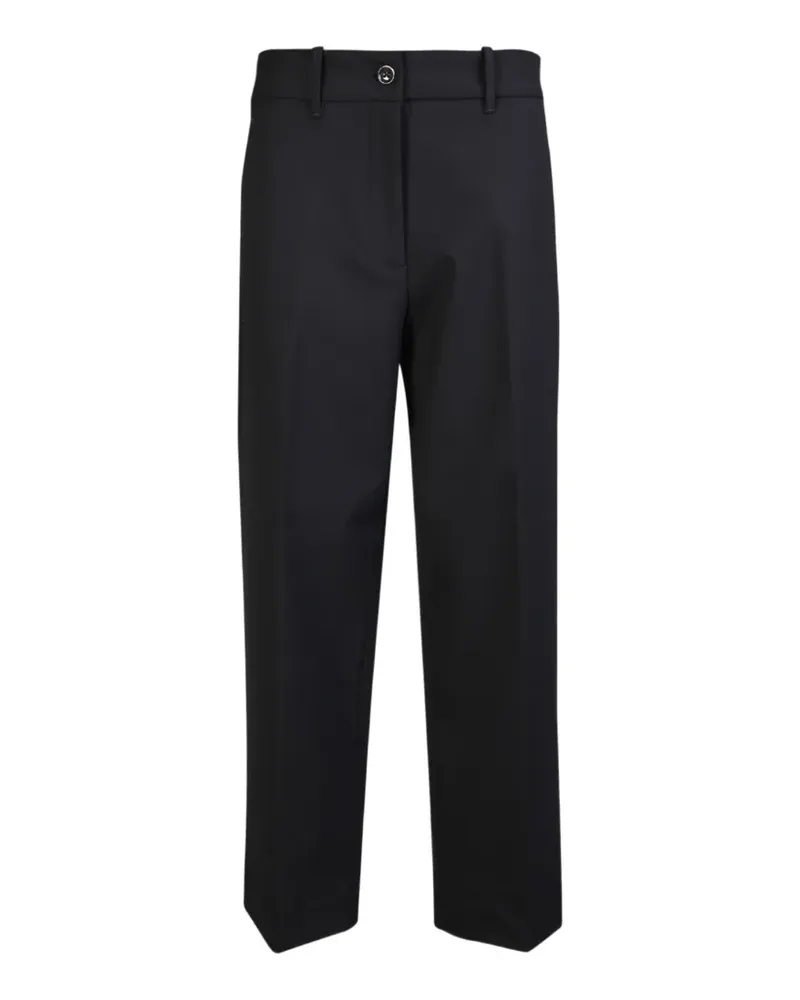 nine:inthe:morning pressed-crease straight-leg trousers - Schwarz Schwarz