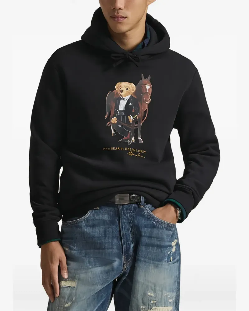 Ralph Lauren graphic hooded sweatshirt - Schwarz Schwarz