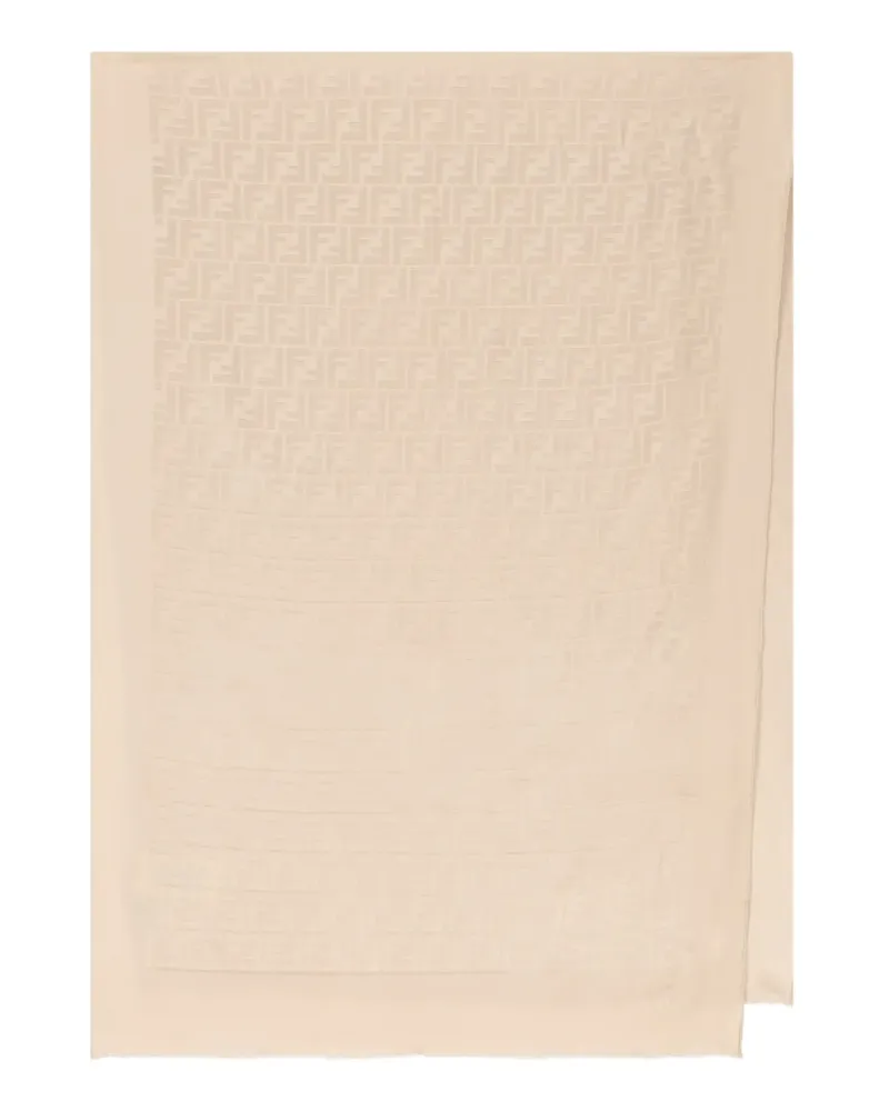 Fendi FF jacquard silk scarf - Nude Nude
