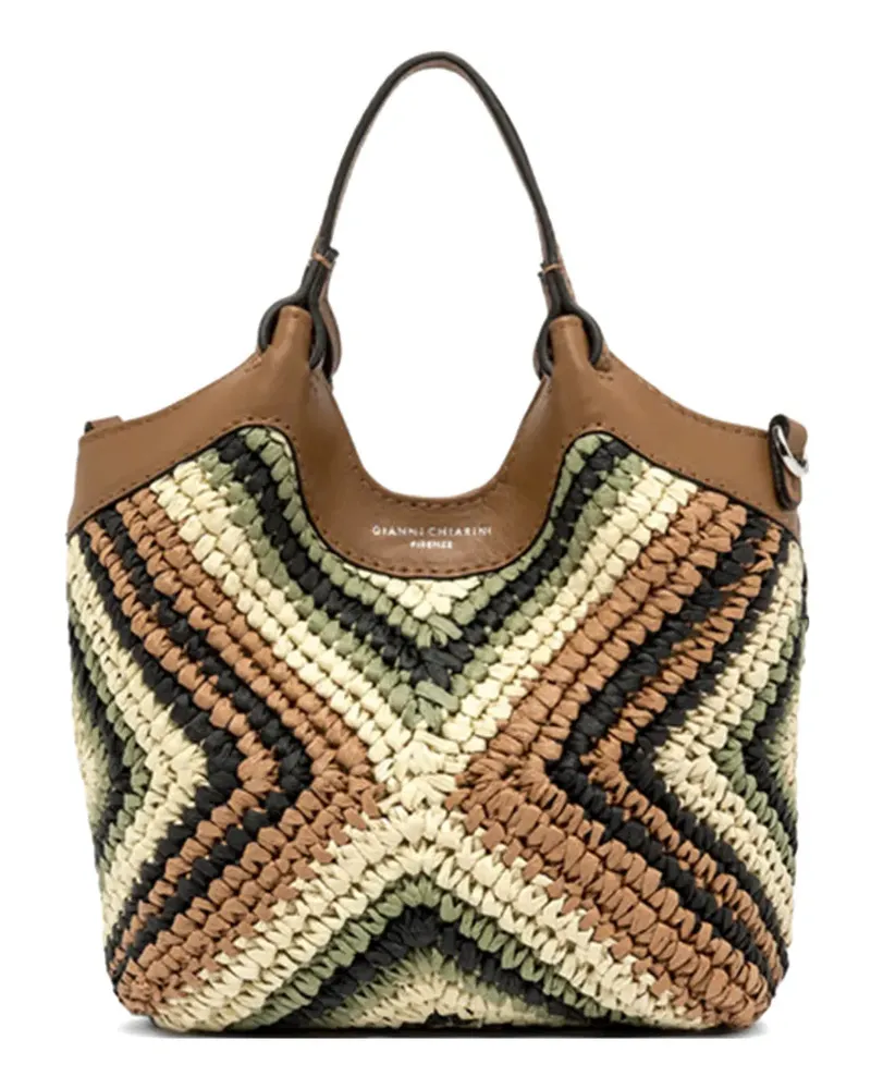 Gianni Chiarini Gewebte Dua Schultertasche - Braun Braun