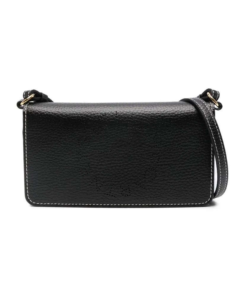 Stella McCartney Umhängetasche mit perforiertem Logo - Schwarz Schwarz