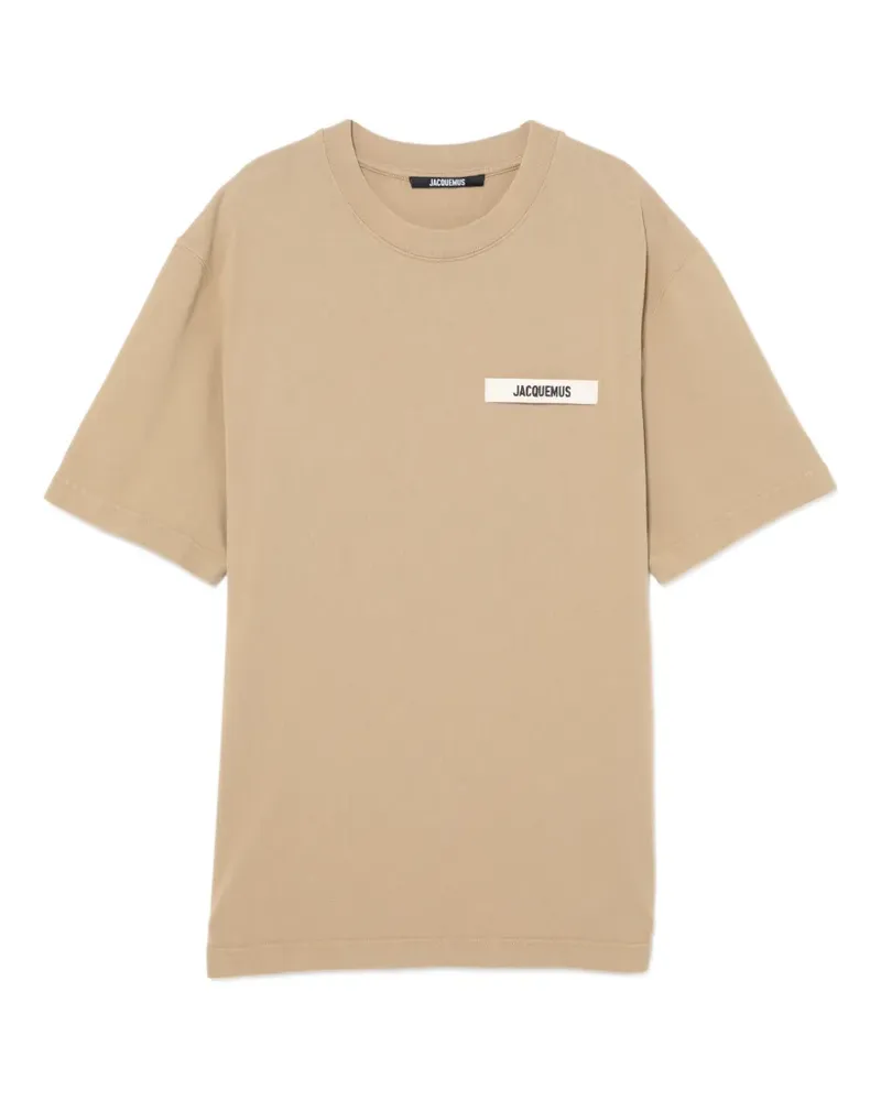Jacquemus T-Shirt mit Logo-Detail - Nude Nude