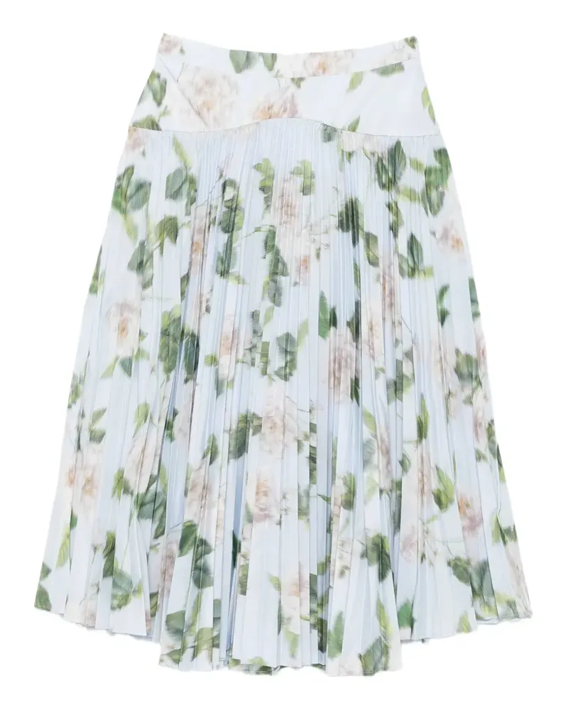 Antonio Marras floral pleated midi skirt - Blau Blau