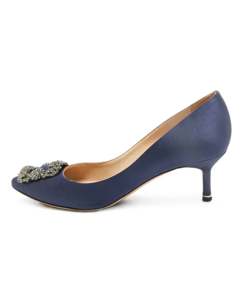 Manolo Blahnik Hangisi Pumps mit Schnalle - Blau Blau
