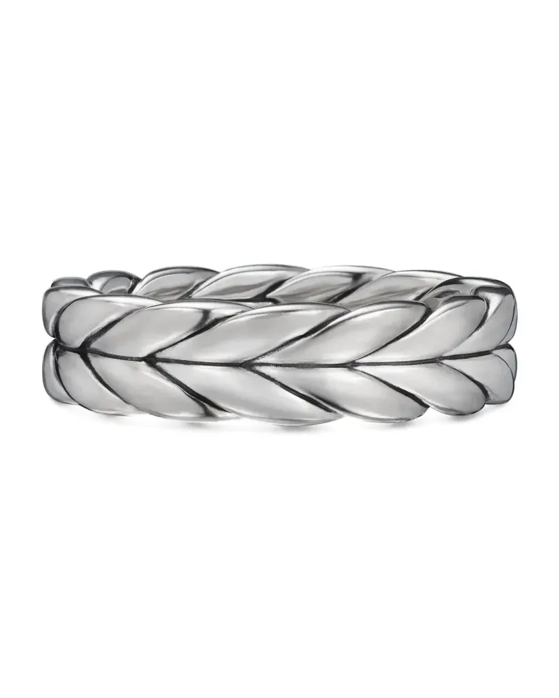 David Yurman Chevron Ring aus Sterlingsilber 6mm Silber