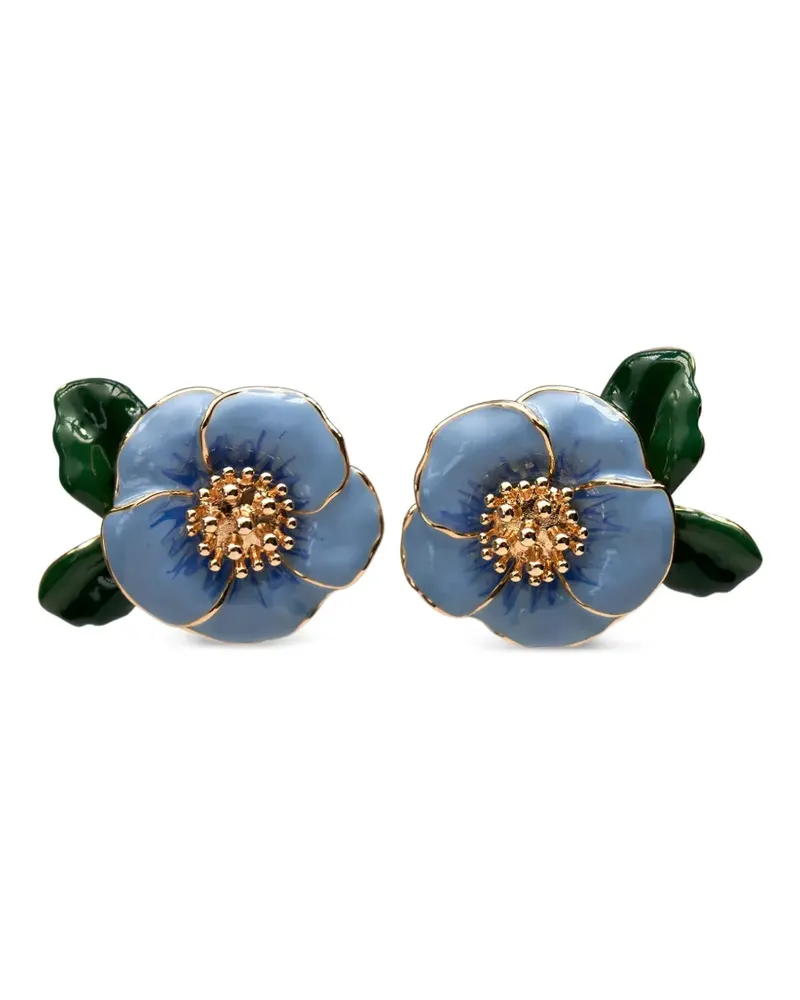 Carolina Herrera New York flower earrings - Blau Blau