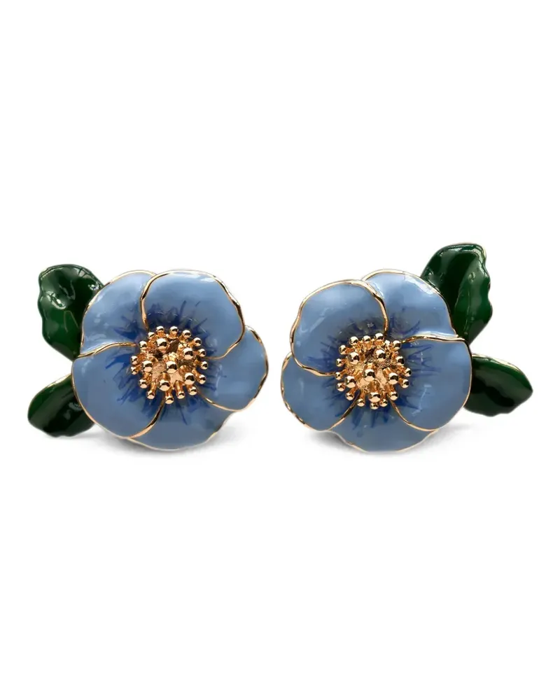 Carolina Herrera New York flower earrings - Blau Blau