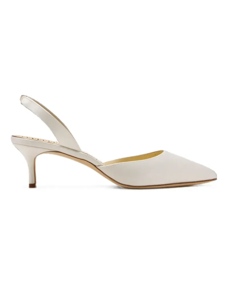 Manolo Blahnik Carolyne Bride pointed-toe slingback pumps - Weiß Weiß
