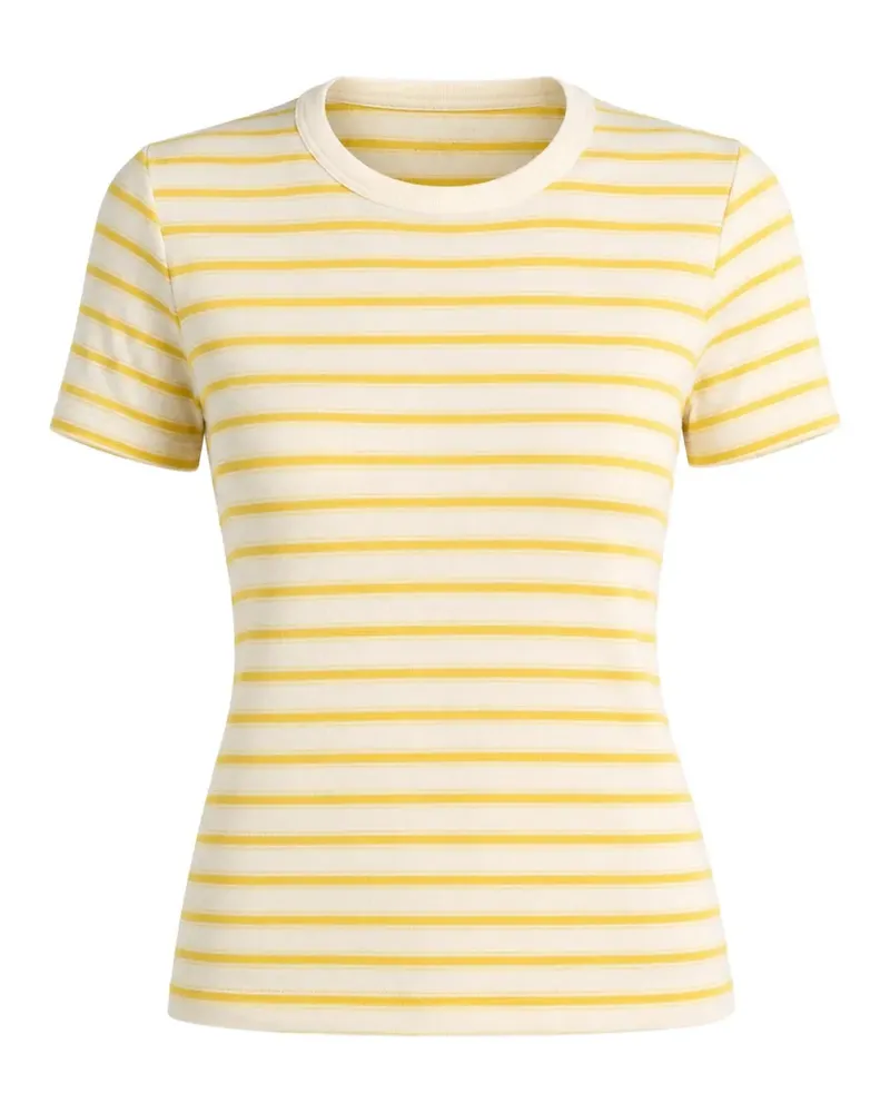 Vince Gestreiftes T-Shirt - Nude Nude