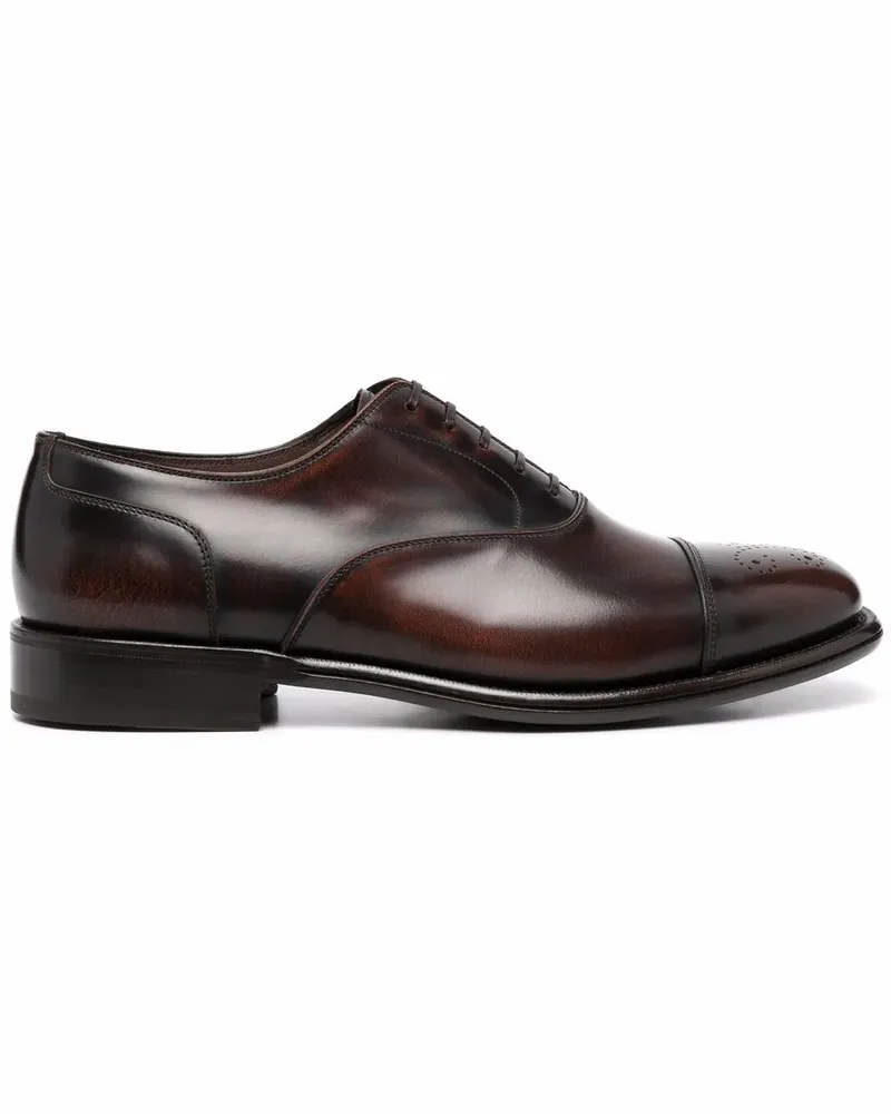 Ferragamo Schnürschuh mit Budapester-Detail - Schwarz Schwarz