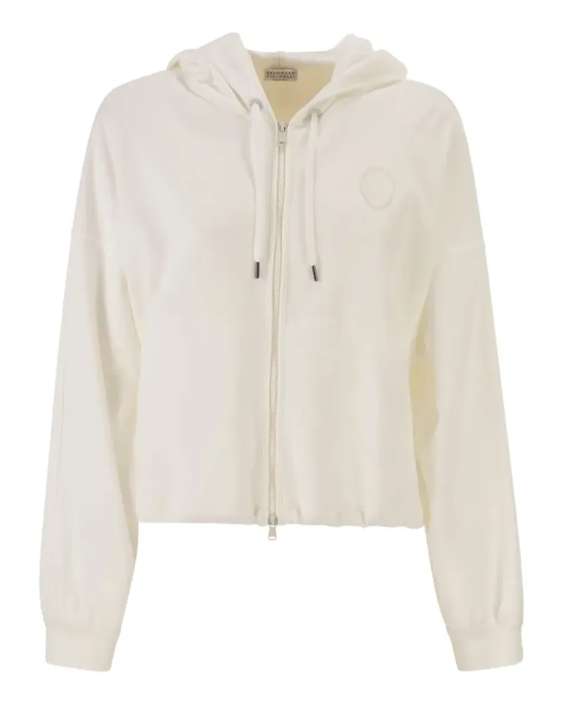 Brunello Cucinelli cotton jersey zip-up hoodie - Nude Nude