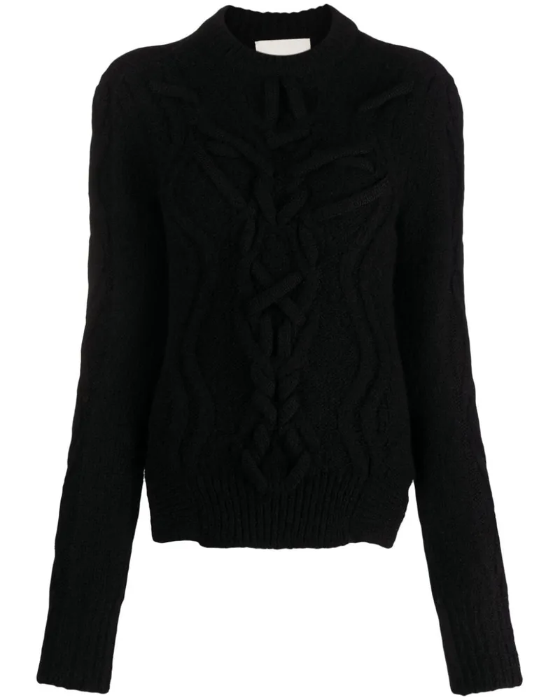 Isabel Marant Grob gestrickter Elvy Pullover Schwarz