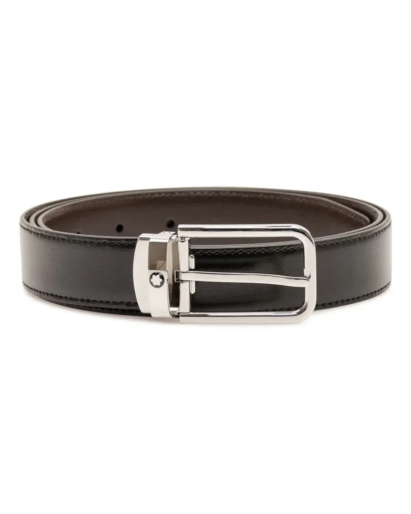 Montblanc Gürtel mit eckiger Schnalle - Schwarz Schwarz