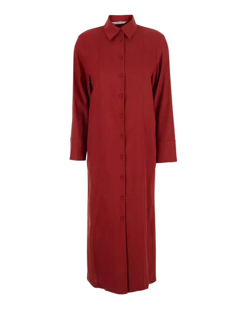 Max Mara buttoned long-sleeve dress - Rot Rot