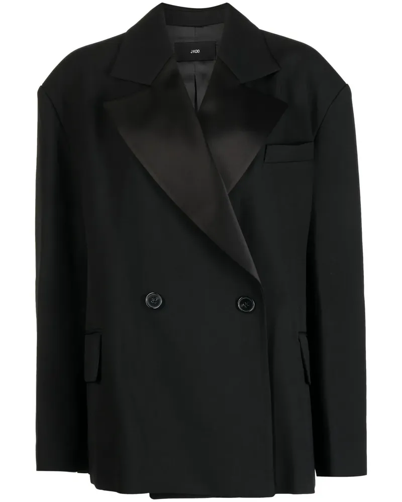JKOO Doppelreihiger Blazer - Schwarz Schwarz
