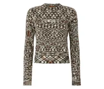 Gemusterter Pullover - Schwarz
