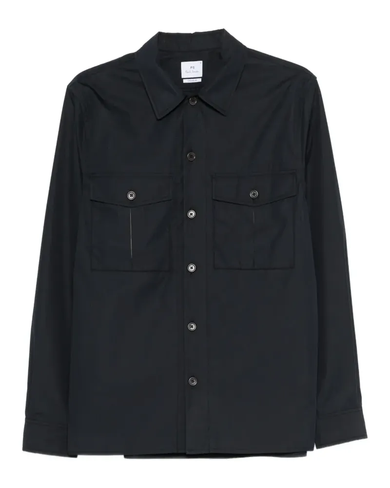 Paul Smith Hemdjacke mit geknöpften Taschen - Schwarz Schwarz